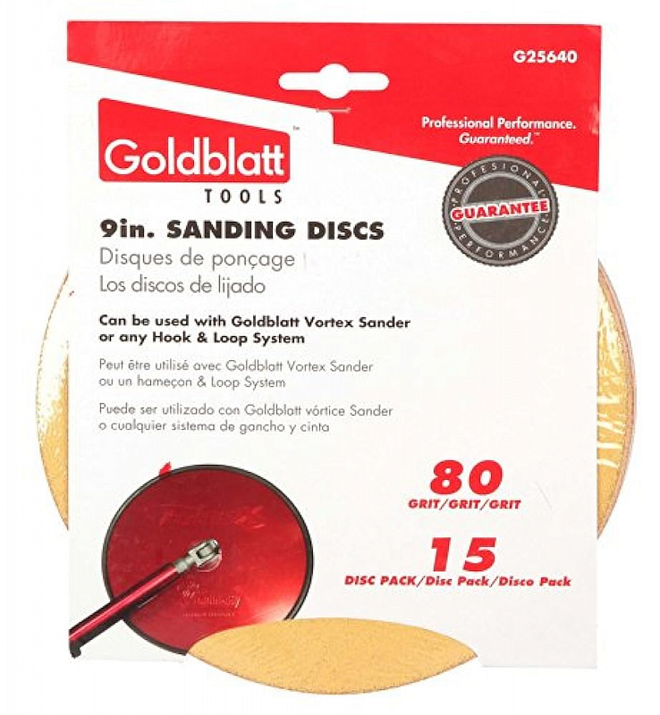  №80 GOLDBLATT  229мм набор шлифовальных влагостойких кругов на липучке
